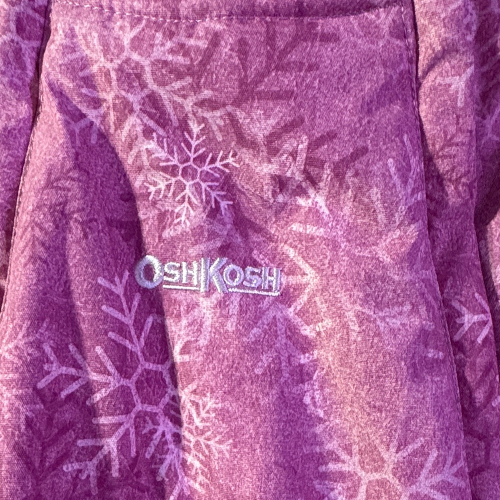 OshKosh Baby Girl 1-Piece Taslan Snowflake Print Snowsuit - pink - Picture 4 of 16